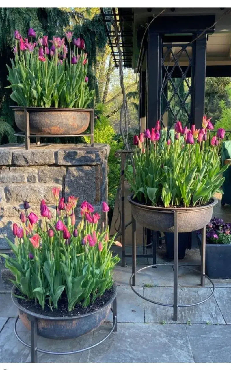 Venkovní stojany na květiny vhodné do zahrady