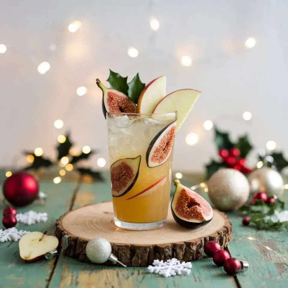 Nealko s fíky a jablečným šumivým nápojem 