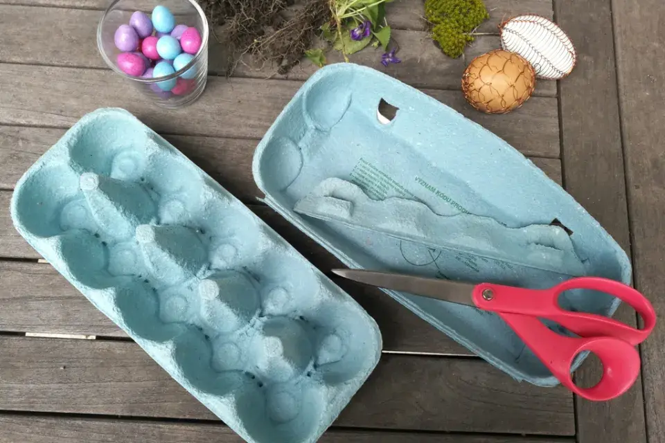 velikonoční dekorace, fialky