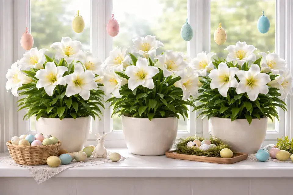 Velikonoční lilie (Lilium longiflorum) 