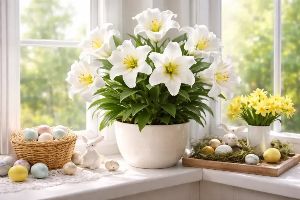 Velikonoční lilie (Lilium longiflorum) 