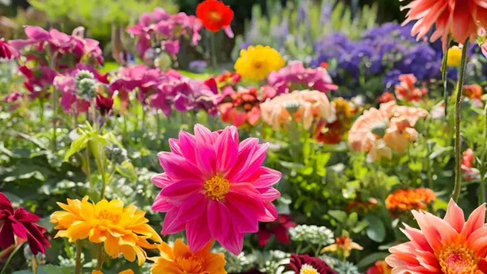 Barevné trvalkové záhony