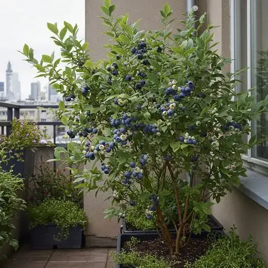 Borůvky na balkoně