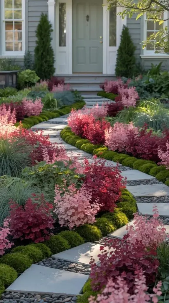 Růžová v zahradě