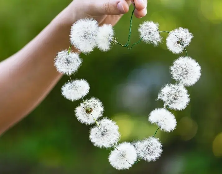 Jarní dekorace z pampelišky