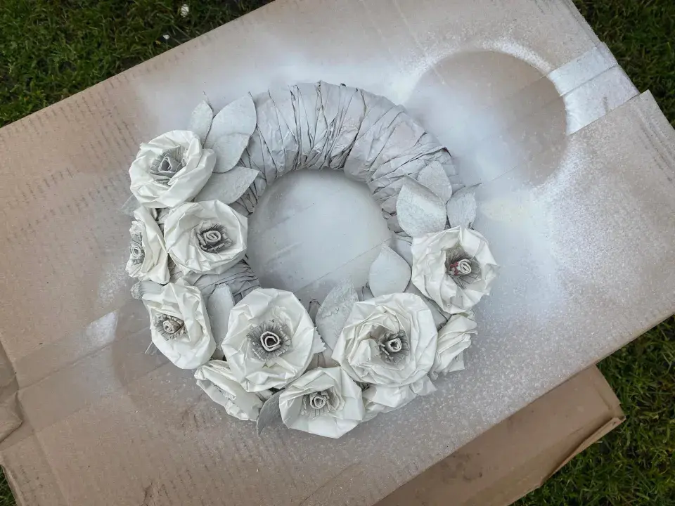 DIY věnec ze sáčků
