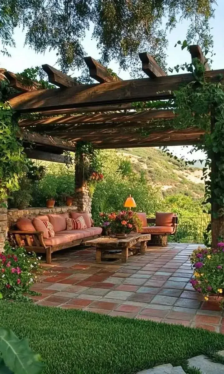 Pergola na zahradě