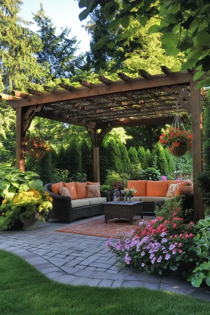 Pergola na zahradě
