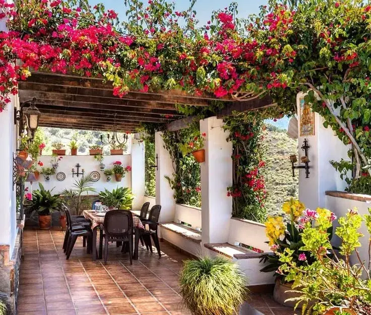 Pergola na zahradě