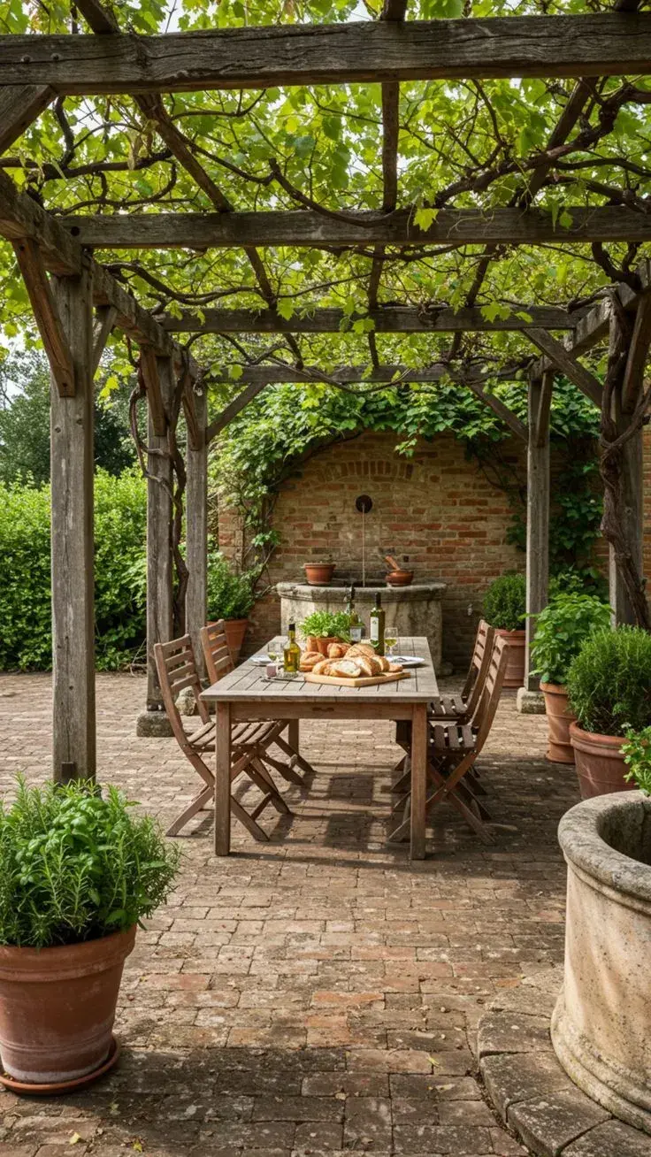 Pergola na zahradě