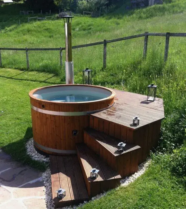 Koupání na zahradě