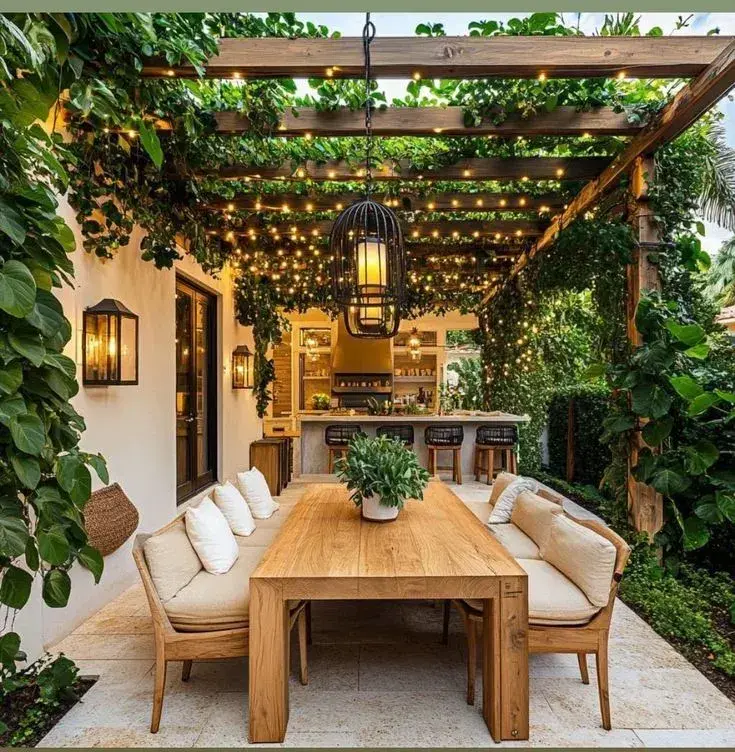 Pergola na zahradě