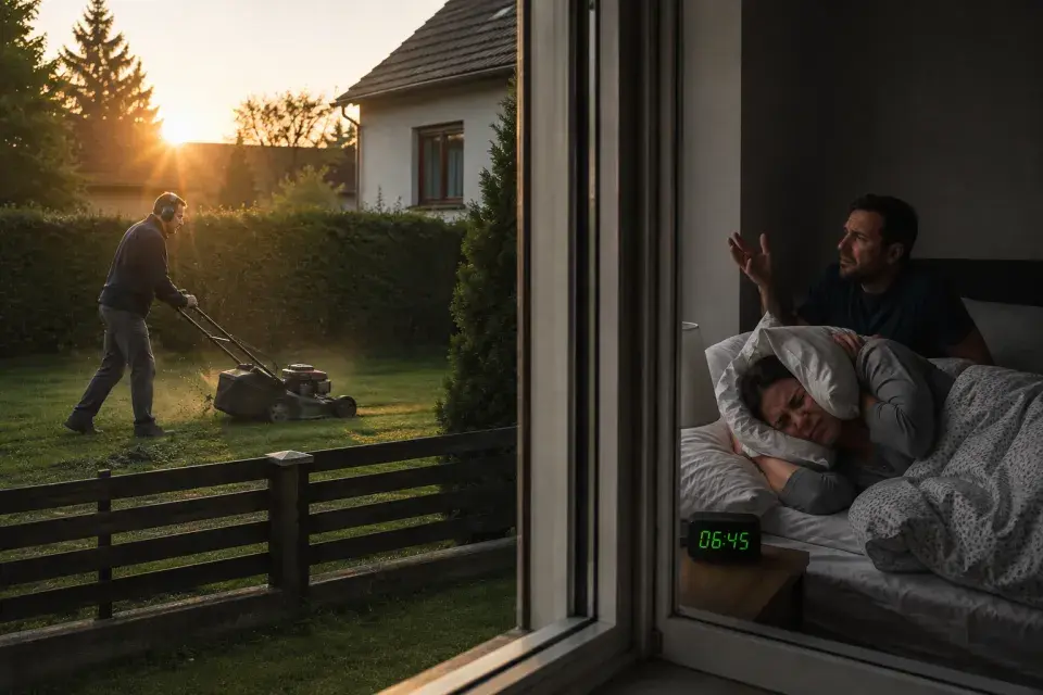 Sekání trávy, sousedé a zákon