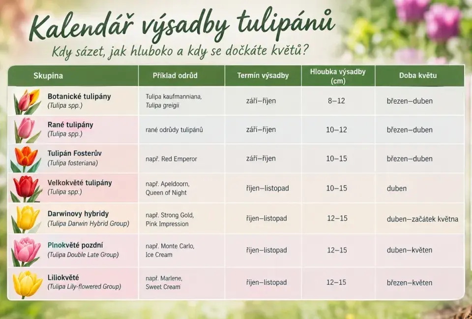 výsadba tulipánů