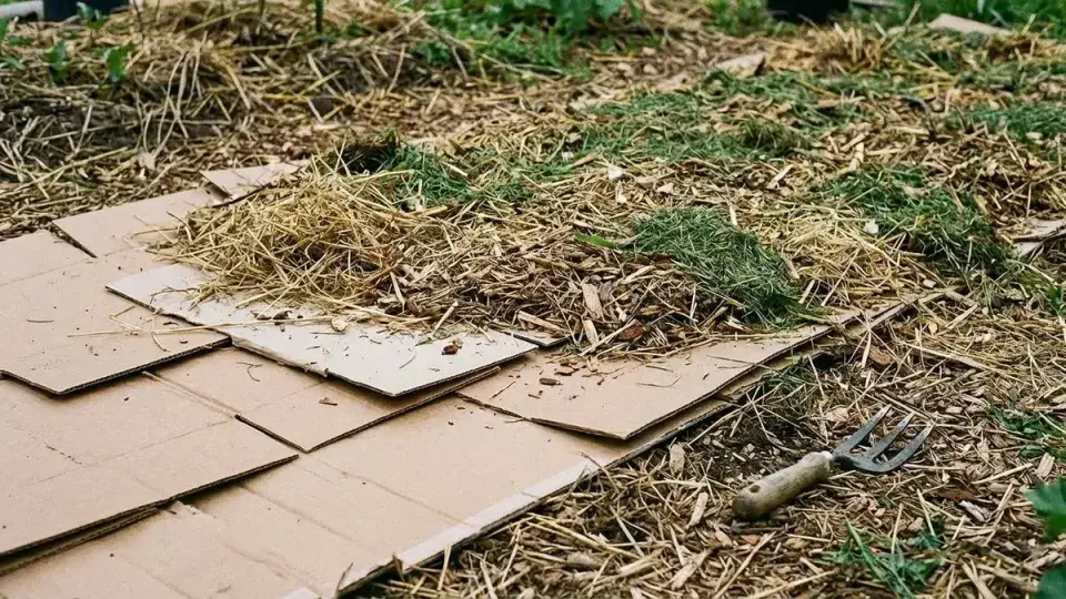 Jak proměnit trávník v záhon pomocí mulčování kartonem