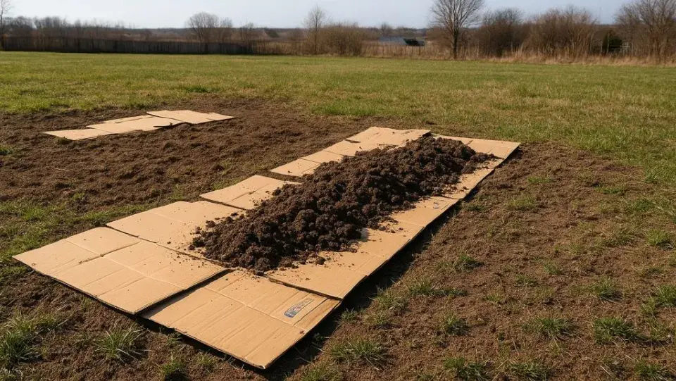 Jak proměnit trávník v záhon pomocí mulčování kartonem