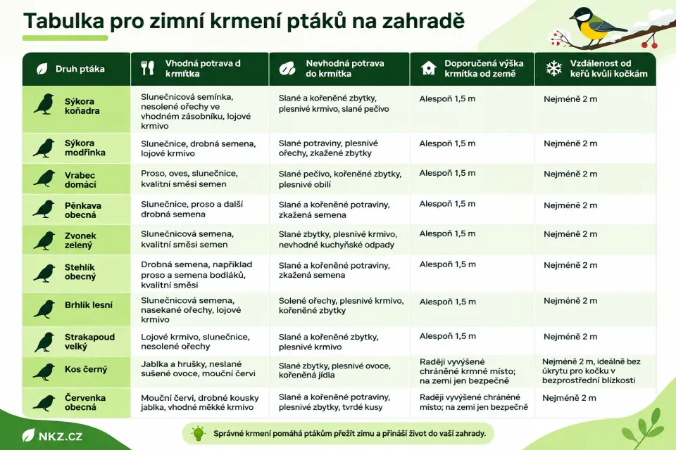 krmení ptactva