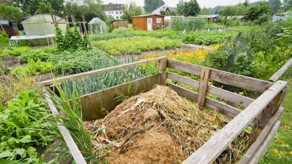Kompost v zahradní kolonii