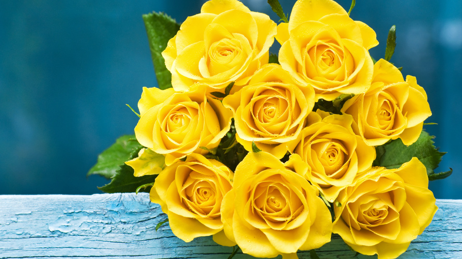 Kytice žlutých růží
