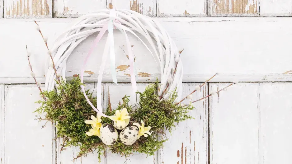 velikonoční věnec na dveře velikonoční věnec na dveře