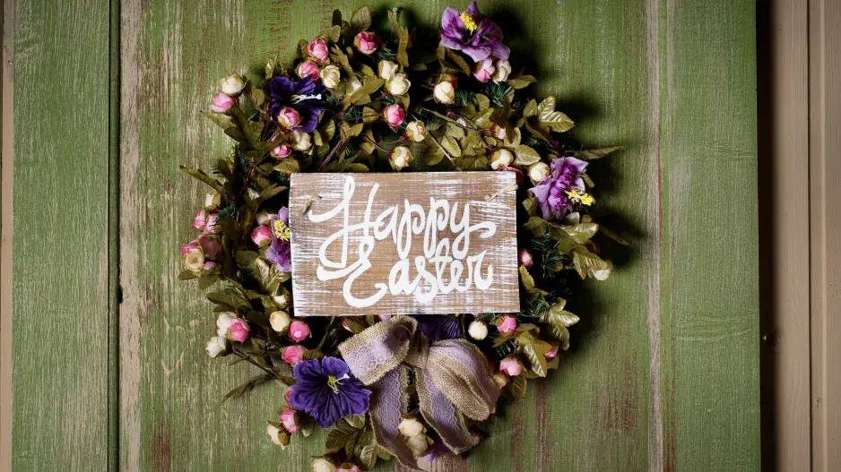 velikonoční věnec na dveře velikonoční věnec na dveře