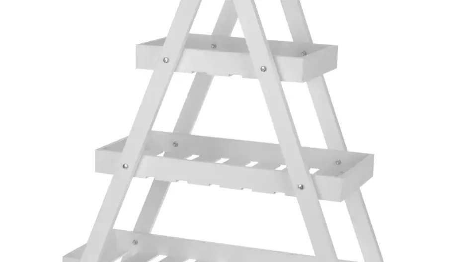 dřevěný stojan na rostliny