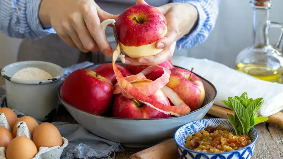 Slupky z jablek a hrušek