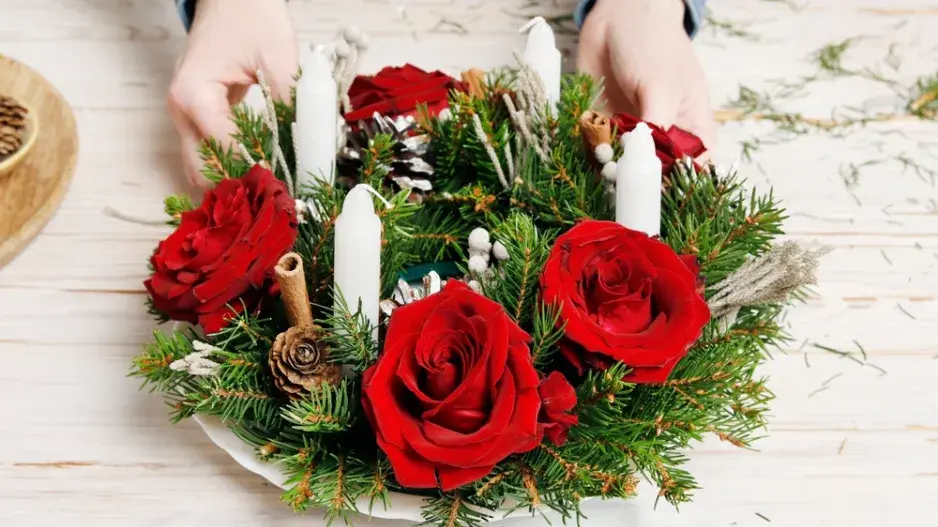 adventní věnec DIY