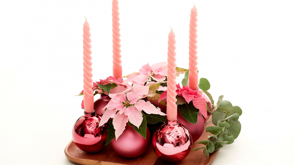 adventní svícen DIY