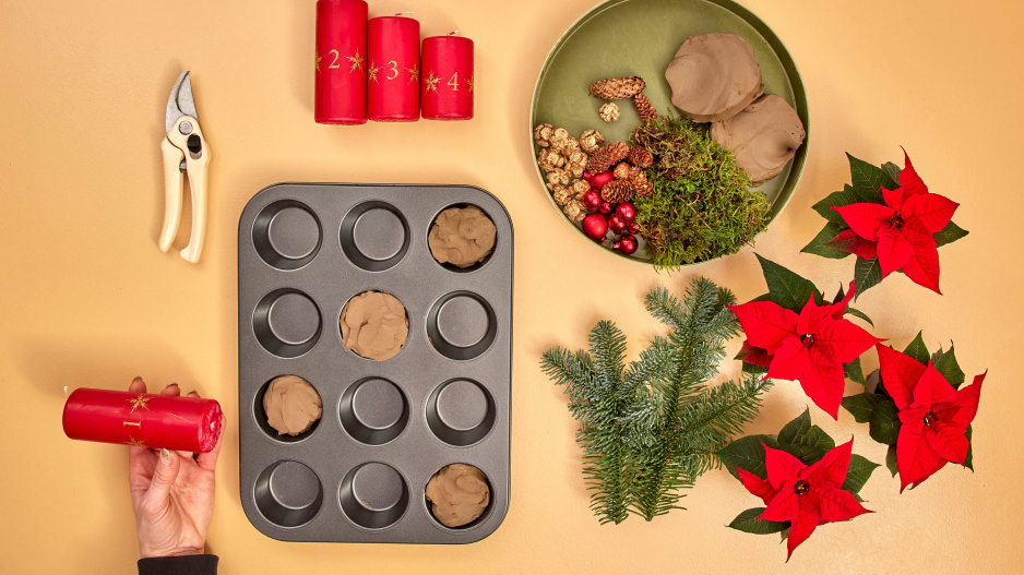 adventní svícen DIY