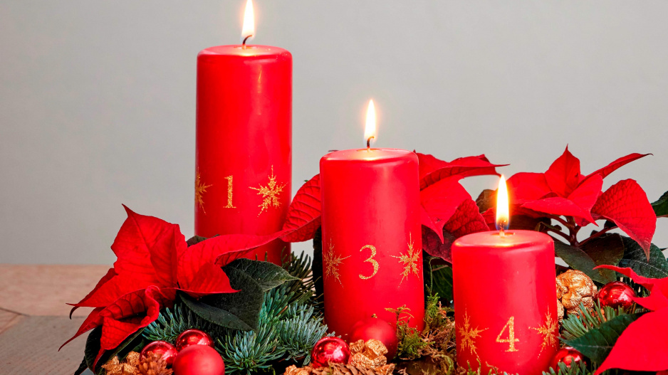 adventní svícen DIY