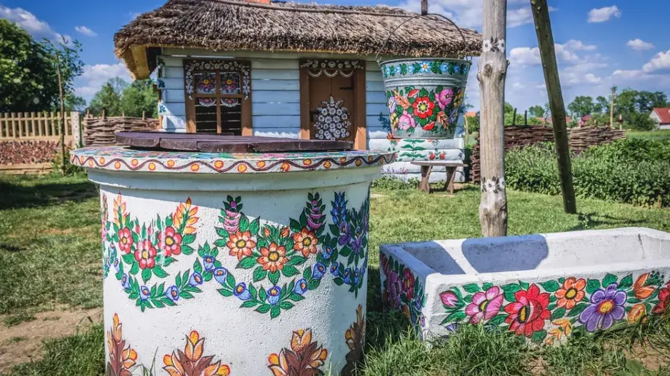 Barevná vesnice v Polsku