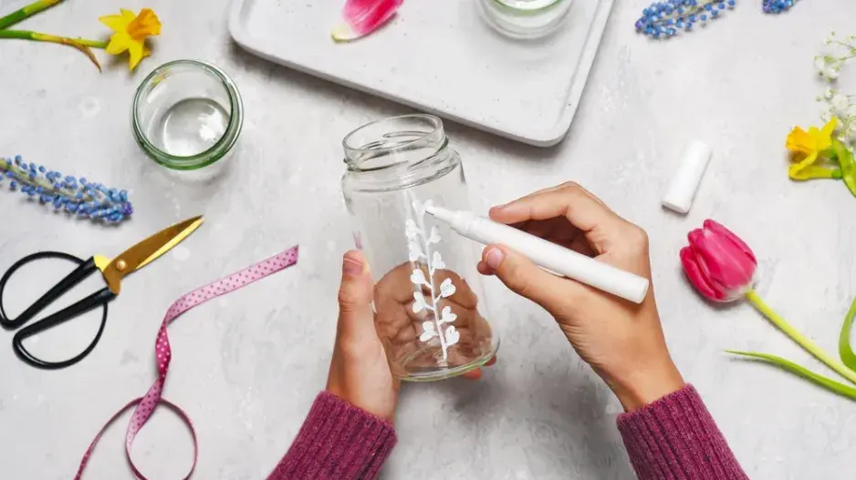 DIY jaro sklenice DIY jaro sklenice