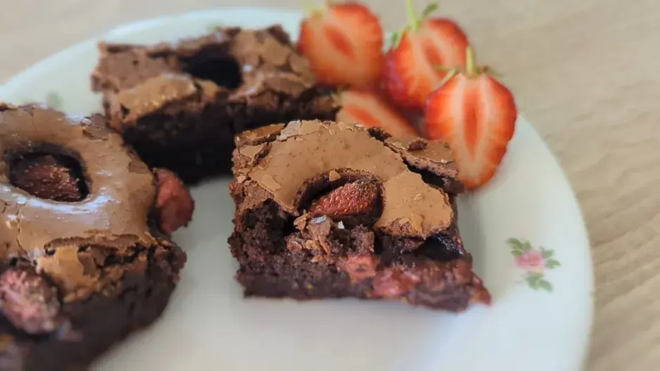 Recept na jahodové brownies
