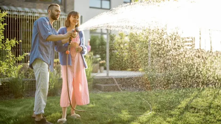 Zalévání trávníku  Zalévání trávníku