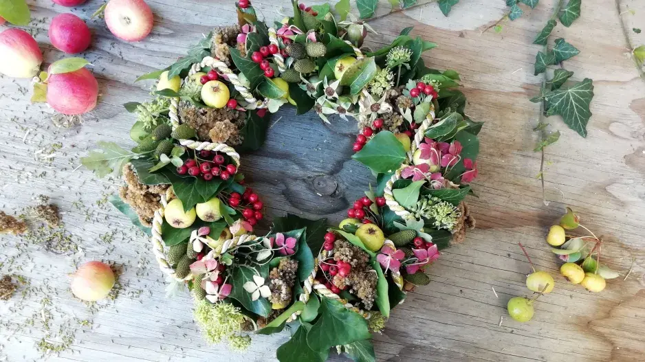 Podzimní věnec DIY