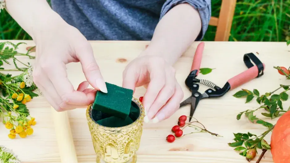 podzimní svícen DIY podzimní svícen DIY