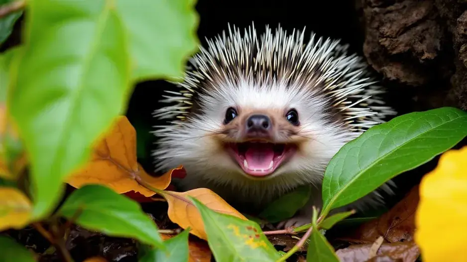 Domek pro ježka z listí