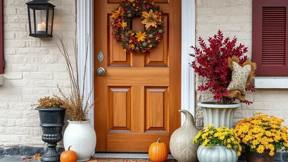 Podzimní dekorace ke dveřím 