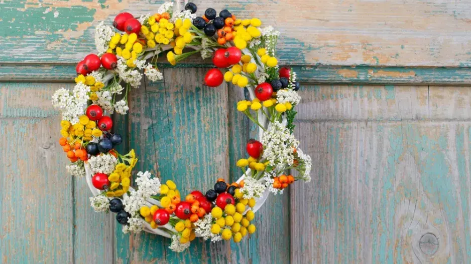 Věnec na vrata není pro telata, ale na okrasu