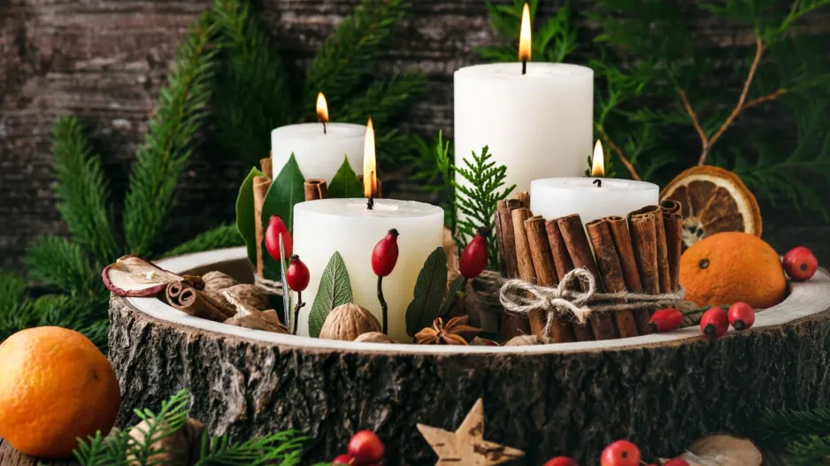 Přírodní dekorace na Vánoce 