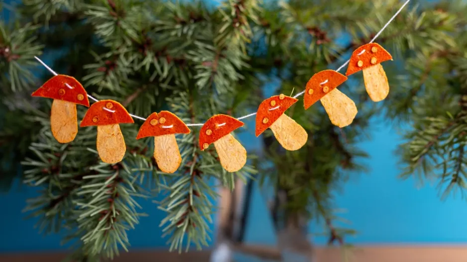 muchomůrky z mandarinky DIY