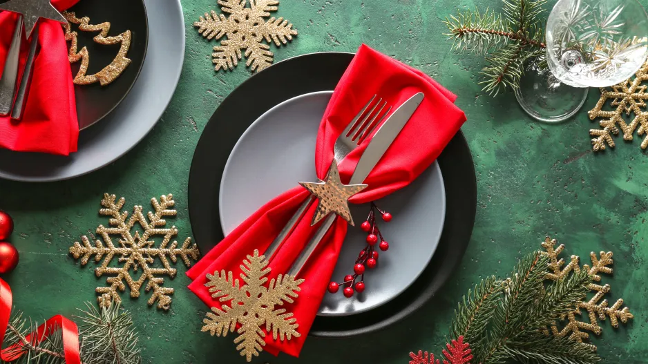 Prostírání na štědrovečerní tabuli