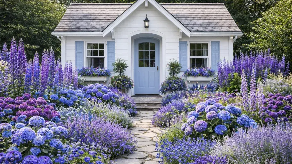 Neuvěřitelně barevná zahrada. Tajemství květin v modré barvě, které nikdy nekončí