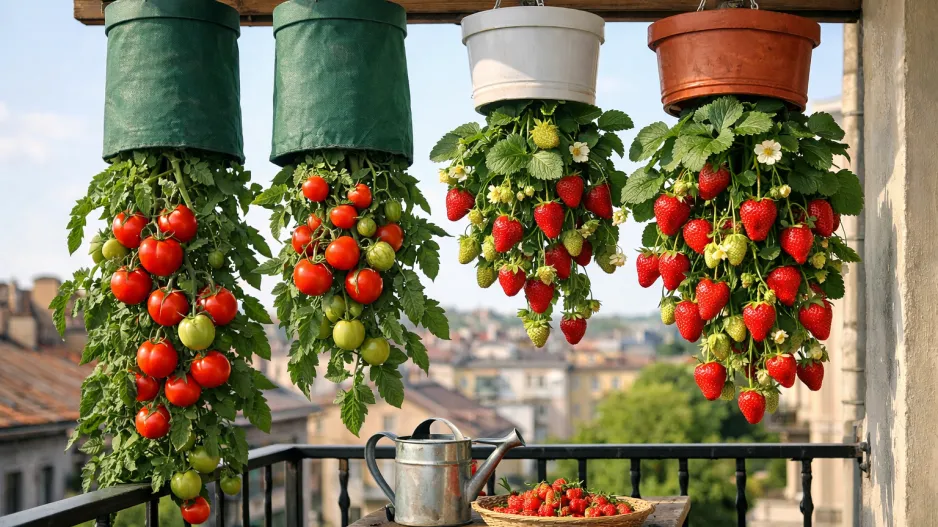 Pěstování zeleniny vzhůru nohama