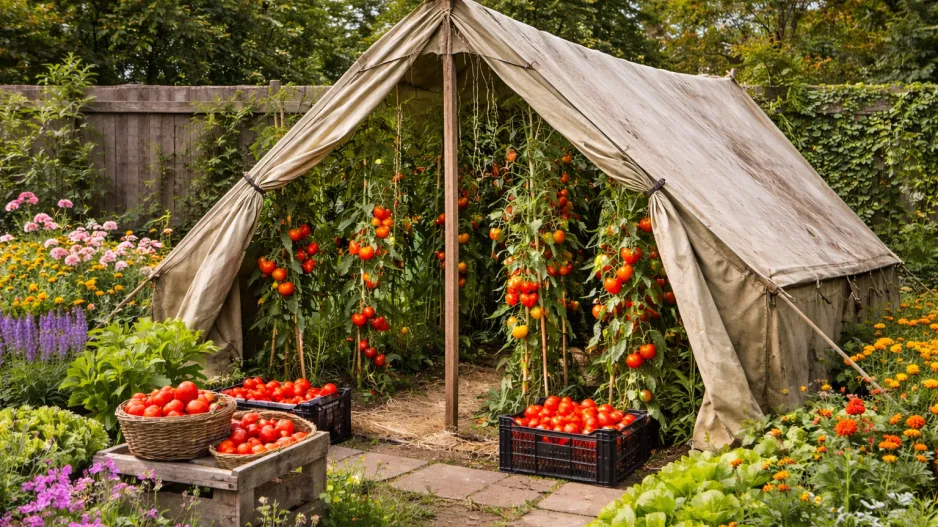 Pěstování rajčat: Rajčatový stan bez fólie