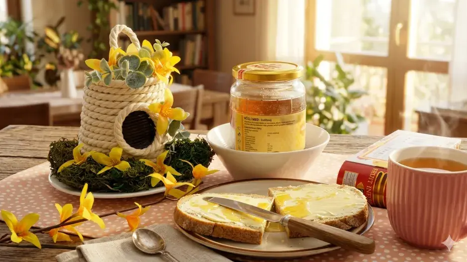 Jarní dekorace na stůl 