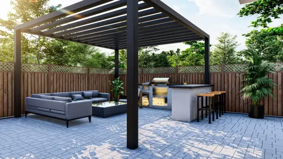 Pergola na zahradě
