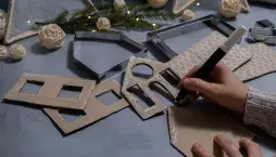 Vánoční dekorace z kartonu