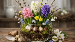 Jarní květinová dekorace